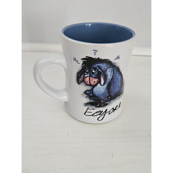 Eeyore Disney Blue &‎ White Coffee Tea Cup Mug 16 Oz Disney Store - Picture 3 of 7